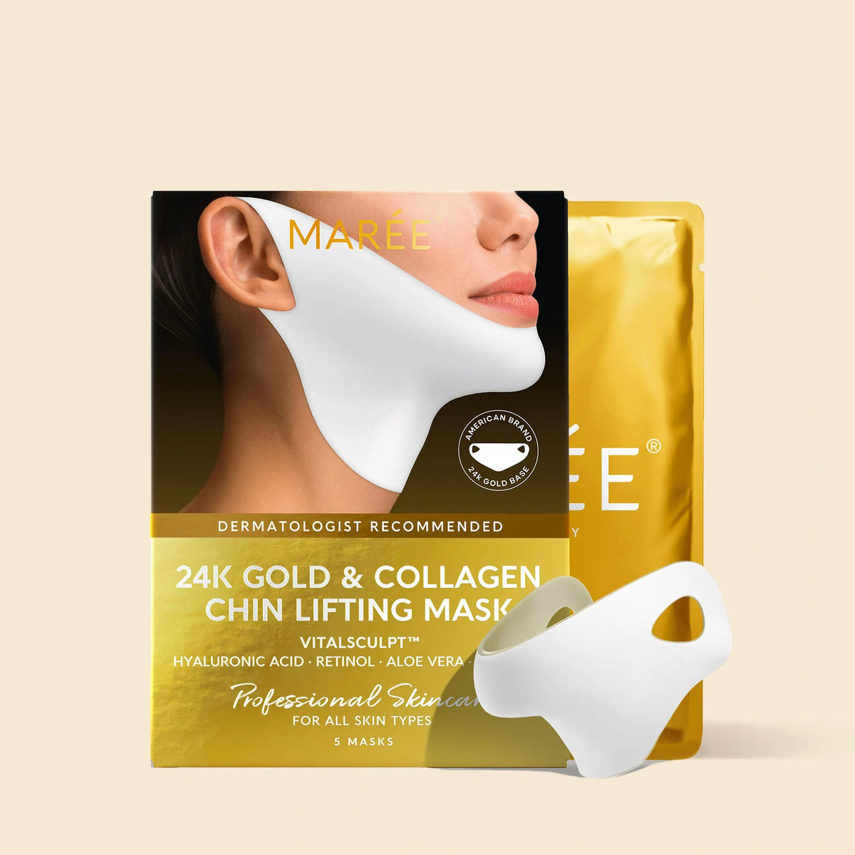 24K Gold Chin and Jawline Lifting Mask