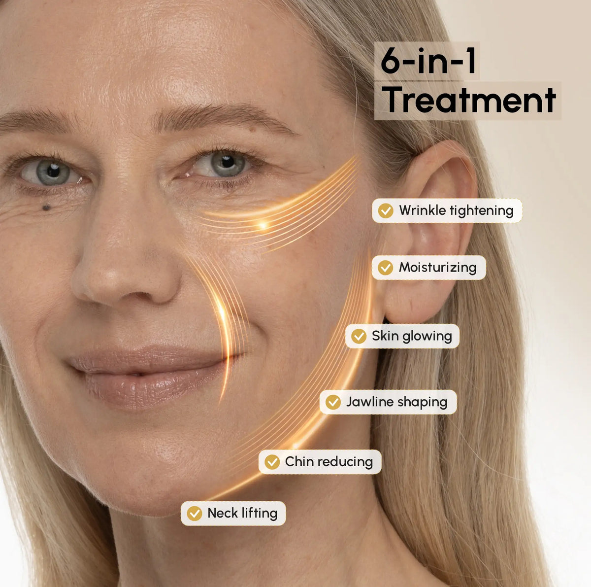24K Gold Chin and Jawline Lifting Mask
