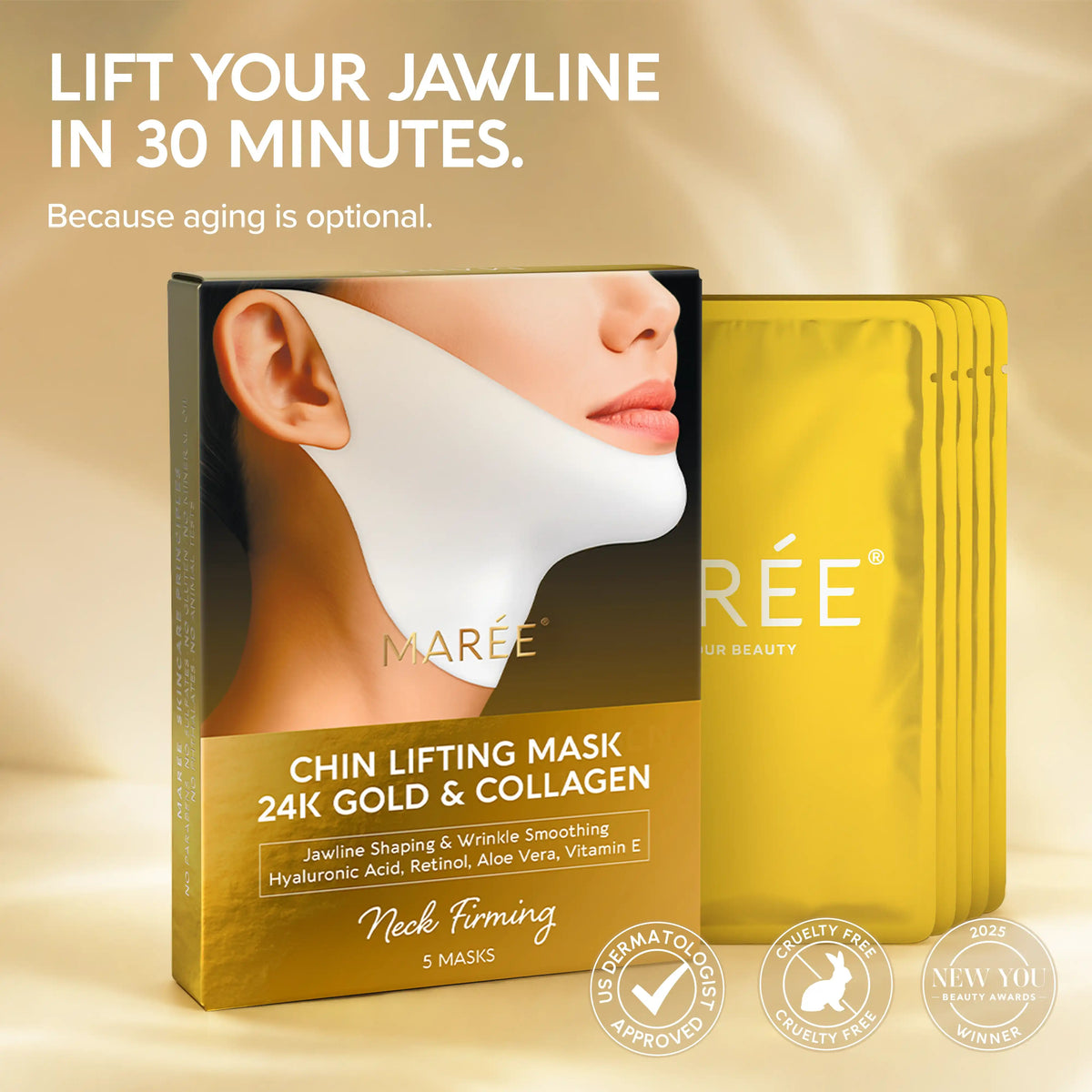 24K Gold Chin and Jawline Lifting Mask