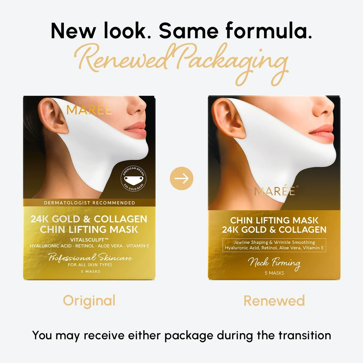 24K Gold Chin and Jawline Lifting Mask